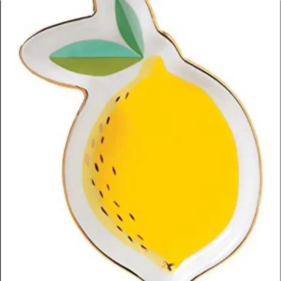 LEMON CERAMIC TRINKET DISH YELLOW NWT - Picture 8 of 8